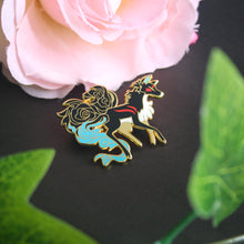 Load image into Gallery viewer, Kitsune Hard Enamel Pin (Black)