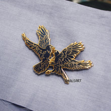 Load image into Gallery viewer, Fighting Corvids - Limited Edition Halloween 2022 Enamel Pin