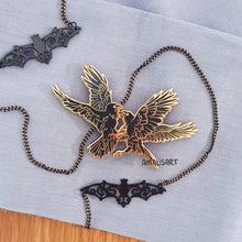 Load image into Gallery viewer, Fighting Corvids - Limited Edition Halloween 2022 Enamel Pin