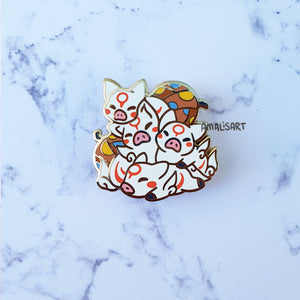 Okamiden Celestial Children Enamel Pin