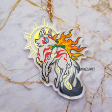 Load image into Gallery viewer, Amaterasu Gold Foil Acrylic Charm
