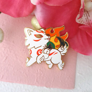 Okami Amaterasu Enamel Pin