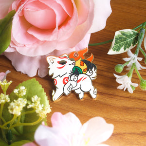 Okami Amaterasu Enamel Pin