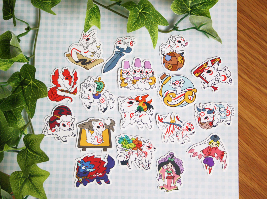 Celestial Brush Gods Sticker Set