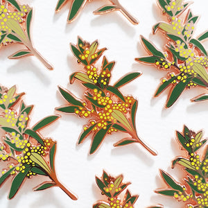 Wattle Flower Enamel Pin