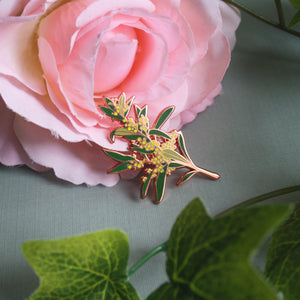 Wattle Flower Enamel Pin