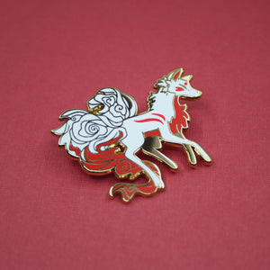 Kitsune Hard Enamel Pin (White)